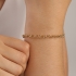 PR-0149 PULSEIRA BANHADA A OURO 18K COM CORRENTE EM ELO PORTUGUÊS