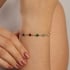PU-00001 PULSEIRA BANHADA A OURO 18K COM PEDRAS REDONDAS COLORIDAS