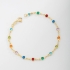 PU-00003 PULSEIRA BANHADA A OURO 18K COM PEDRAS REDONDAS COLORIDAS