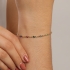 PU-00003 PULSEIRA BANHADA A OURO 18K COM PEDRAS REDONDAS COLORIDAS
