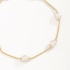 PU-00013 PULSEIRA BANHADA A OURO 18K COM PÉROLAS EM FORMATO DE CORAÇÃO