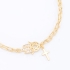 PU-00059-PULSEIRA DUPLA COM MÃO DE FÁTIMA E CRUZ