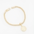 PU-00076 PULSEIRA BANHADA A OURO 18K COM CORRENTE TEXTURIZADA E PINGENTE DE MEDALHA DE SÃO BENTO