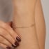 PU-00077 PULSEIRA BANHADA A OURO 18K COM CORRENTE DELICADA E PONTOS DE ZIRCÔNIAS