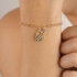PU-00083-PULSEIRA COM PINGENTE DE CADEADO E CHAVE COLORIDOS