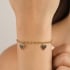PU-00087-PULSEIRA COM PINGENTES DE CORAÇÃO E ZIRCÔNIAS