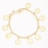 PU-00129 PULSEIRA COM PINGENTES DE MEDALHAS EM NÚMEROS ROMANOS
