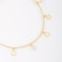 PU-00140 PULSEIRA BANHADA A OURO 18K COM PINGENTES EM FORMATO DE ESTRELAS