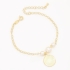PU-00145 PULSEIRA COM PÉROLAS E MEDALHA COM A ORAÇÃO DO PAI NOSSO