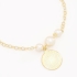 PU-00145 PULSEIRA COM PÉROLAS E MEDALHA COM A ORAÇÃO DO PAI NOSSO