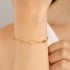 PU-00228 PULSEIRA BANHADA A OURO 18K AJUSTÁVEL E COM CORAÇÕES LISOS.