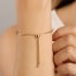 PU-00228 PULSEIRA BANHADA A OURO 18K AJUSTÁVEL E COM CORAÇÕES LISOS.