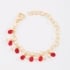 PU-00247 PULSEIRA ELOS EM CORAÇÃO E PINGENTES DE CRISTAIS GOTAS E DETALHES DE PÉROLAS