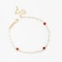 PU-00251 PULSEIRA BANHADA A OURO 18K COM PÉROLAS E CRISTAIS COLORIDOS
