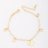 PU-00268 PULSEIRA BANHADA A OURO 18K COM CORRENTE ELO DELICADO E PINGENTES EM FORMATO DE CORAÇÃO