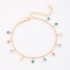 PU-00288 PULSEIRA BANHADA A OURO 18K COM PINGENTES DE PONTOS DE LUZ COLORIDOS