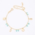 PU-00304 PULSEIRA BANHADA A OURO 18K COM PINGENTES DE CONCHAS, BUZIOS