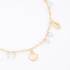 PU-00304 PULSEIRA BANHADA A OURO 18K COM PINGENTES DE CONCHAS, BUZIOS