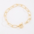 PU-00307 PULSEIRA BANHADA A OURO 18K COM ELOS OVAIS E FECHO BOIA