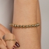 PU-00458 PULSEIRA BANHADA A OURO 18K COM ESFERAS