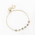 PU-00460 PULSEIRA BANHADA A OURO 18K COM CORRENTE VENEZIANA E TRIÂNGULOS EM ZIRCÔNIAS