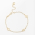 PU-00462 PULSEIRA BANHADA A OURO 18K COM PINGENTES EM FORMATO DE CORAÇÃO