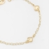 PU-00462 PULSEIRA BANHADA A OURO 18K COM PINGENTES EM FORMATO DE CORAÇÃO