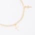 PU-00468 PULSEIRA BANHADA A OURO 18K COM PINGENTES DE CRUZ EM CORRENTE DE ELOS