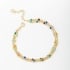 PU-00473-PULSEIRA DUPLA COM CRISTAIS COLORIDOS