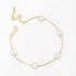 PU-00502 PULSEIRA BANHADA A OURO 18K COM CORRENTE VENEZIANA E PÉROLAS