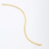 PU-00510 PULSEIRA BANHADA A OURO 18K COM CORRENTE EM ELOS ESTILO GRUMET COM ACABAMENTO POLIDO.