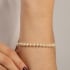 PU-00554 PULSEIRA BANHADA A OURO 18K COM PÉROLAS CLÁSSICAS