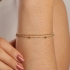 PU-00602 PULSEIRA BANHADA A OURO 18K COM DUPLA FILEIRA DE ESFERAS