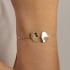 PU-00612 PULSEIRA BANHADA A OURO 18K COM DETALHES ORGÂNICOS POLIDOS