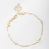 PU-00613 PULSEIRA BANHADA A OURO 18K COM DETALHES EM TREVO