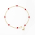 PU-00682 PULSEIRA COM DETALHES DE PEDRAS E PINGENTE DE CORAÇÃO EM ZIRCÔNIAS COLORIDAS