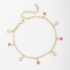 PU-00692 PULSEIRA COM PINGENTES COLORIDOS E PÉROLAS