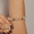 PU-00729-PULSEIRA COM CRISTAIS TRANSPARENTES E ESFERAS LISAS