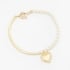 PU-00754 PULSEIRA COM DETALHES EM PÉROLAS E PINGENTE DE CORAÇÃO