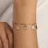 PU-00781 PULSEIRA COM PINGENTES DE MEDALHAS RELIGIOSAS