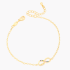 PU-00817 PULSEIRA BANHADA A OURO 18K COM PINGENTE EM FORMATO DE INFINITO