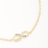 PU-00817 PULSEIRA BANHADA A OURO 18K COM PINGENTE EM FORMATO DE INFINITO