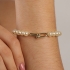 PU-00870 PULSEIRA COM DETALHES EM PÉROLAS E FECHO EM DESIGN EXCLUSIVO