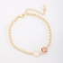 PU-00882 PULSEIRA COM DETALHES EM PÉROLA E PEDRA LAPIDADA COLORIDA
