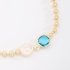 PU-00882 PULSEIRA COM DETALHES EM PÉROLA E PEDRA LAPIDADA COLORIDA