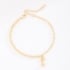 PU-00933 PULSEIRA BANHADA A OURO 18K COM ESFERAS  E DETALHE DE PINGENTE DELICADO