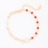 PU-00939 PULSEIRA BANHADA A OURO 18K COM DETALHES EM PEDRAS LAPIDADAS COM VARIEDADE DE CORES E PÉROLA CENTRAL
