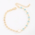 PU-00939 PULSEIRA BANHADA A OURO 18K COM DETALHES EM PEDRAS LAPIDADAS COM VARIEDADE DE CORES E PÉROLA CENTRAL