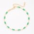 PU-00957 PULSEIRA BANHADA A OURO 18K COM PEDRAS RETANGULARES LAPIDADAS