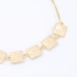 PU-00972 PULSEIRA BANHADA A OURO 18K AJUSTÁVEL COM PLACAS QUADRADAS TEXTURIZADAS